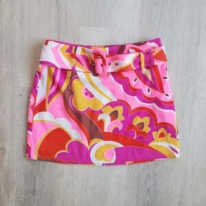 Express 70s Inspired Floral Mini Skirt